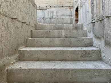 Concrete Steps with Sidewalls