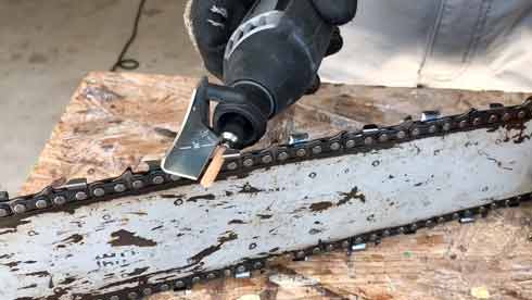 Here's How to Sharpen Chainsaw Blade with Dremel