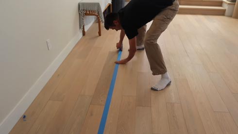 wooden floor tape