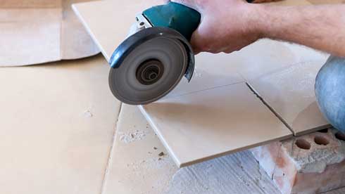 How to Cut Porcelain Tiles With an Angle Grinder