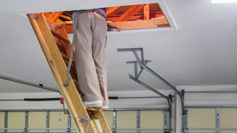 Best attic ladders for attic door panel