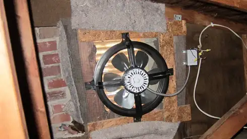 Roof mounted attic fans for fresh air