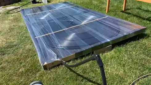 Solar pool heating