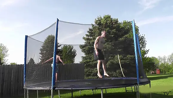 Is a Trampoline Net Sprinkler Safe