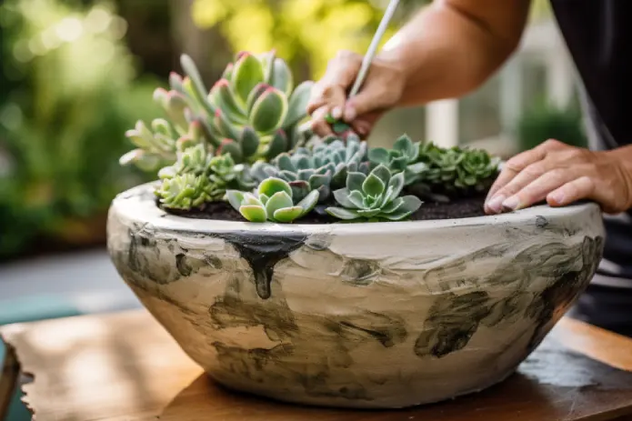 how to seal concrete planters