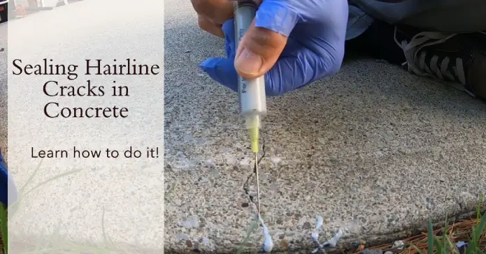 how to seal hairline cracks in concrete